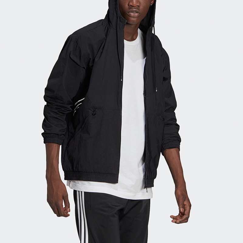 Мужская куртка adidas SPRT Arc Windbreaker (черная) — фото 4