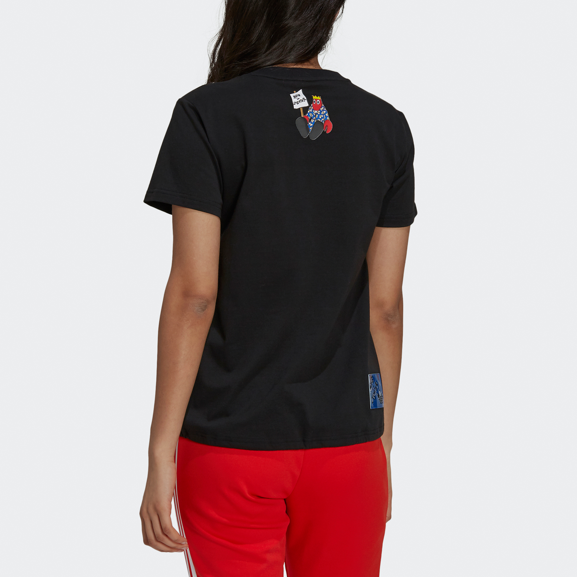 Женская футболка adidas originals artist tee ss (черная) — фото 2
