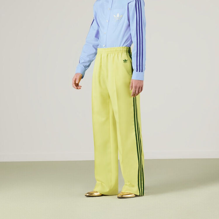 Мужские штаны Gucci x adidas originals Logo (зеленые) — фото 5
