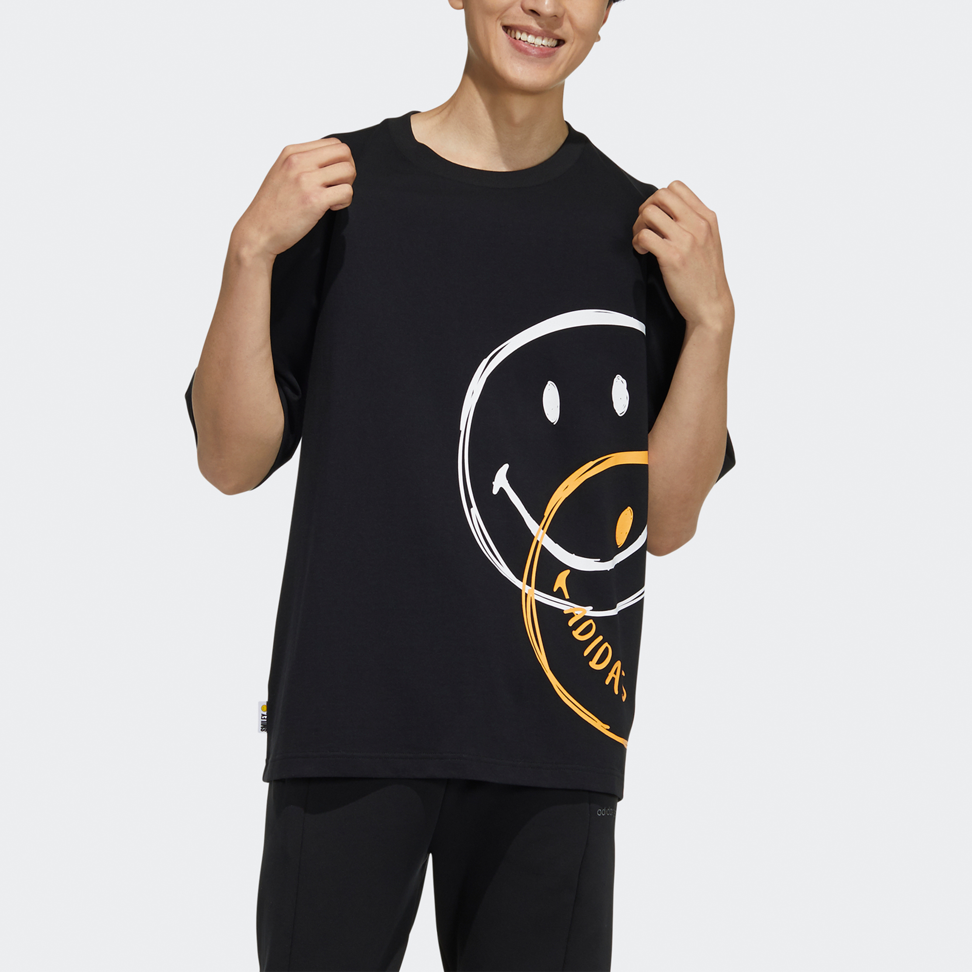 Мужская футболка adidas neo U Csmy Tee T (черная) — фото 3