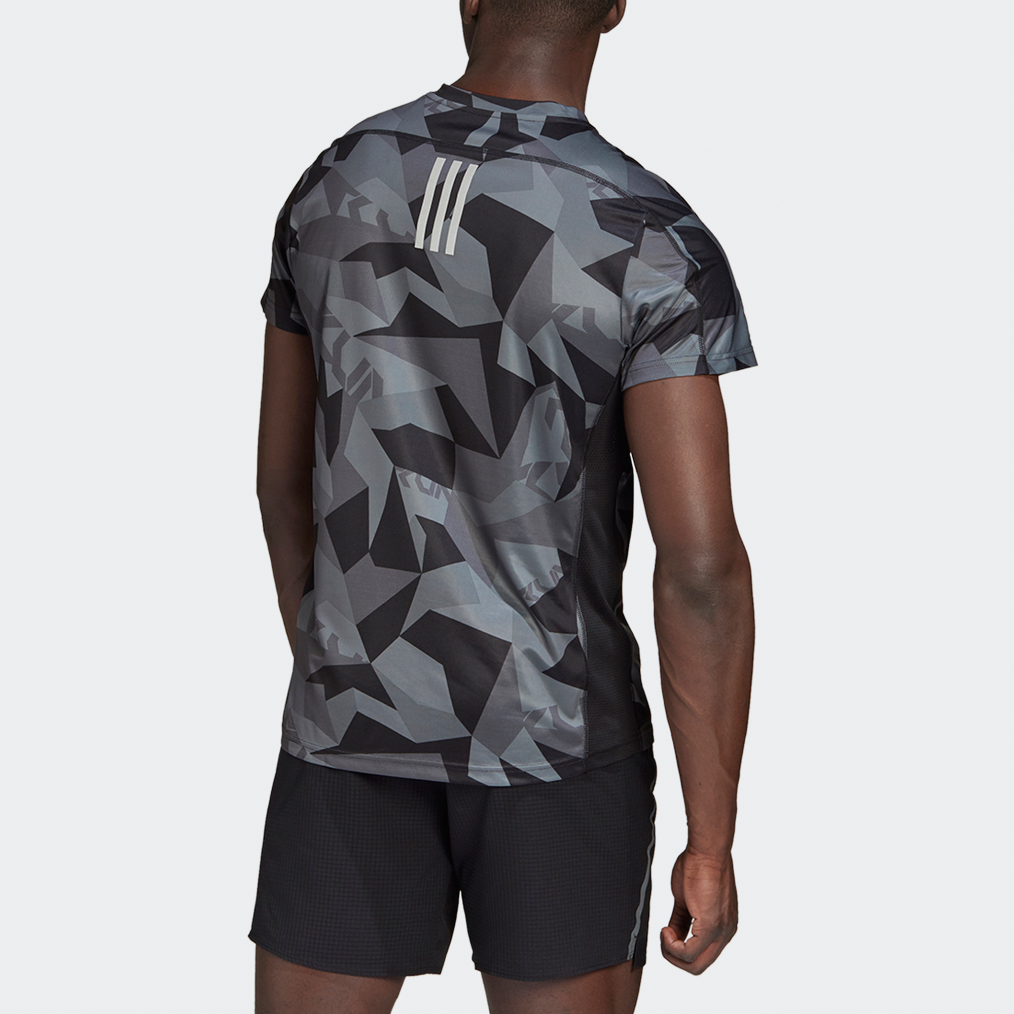 Adidas Running T Shirts Men’s Gray Crew Neck Moderate