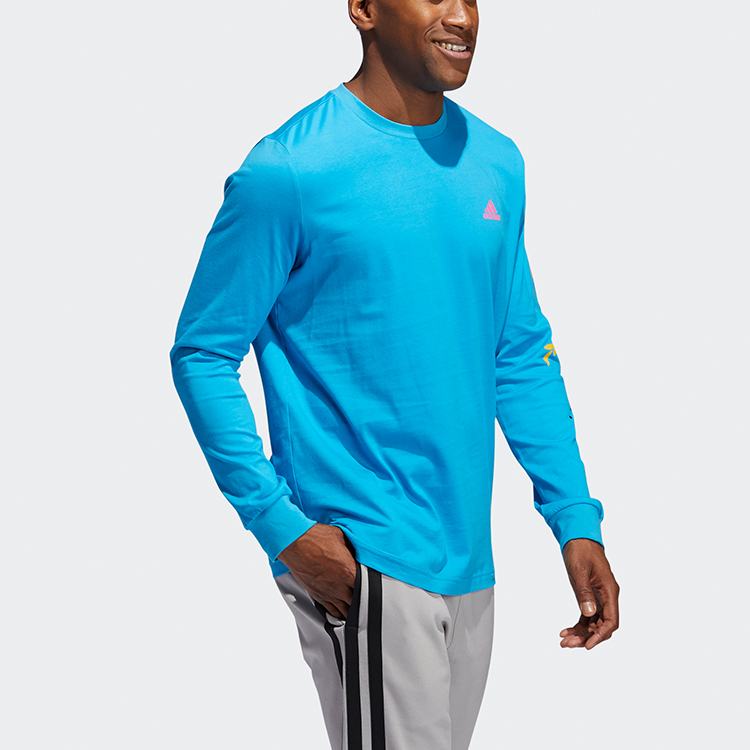 Мужской свитшот adidas (сине-зеленый) — фото 4