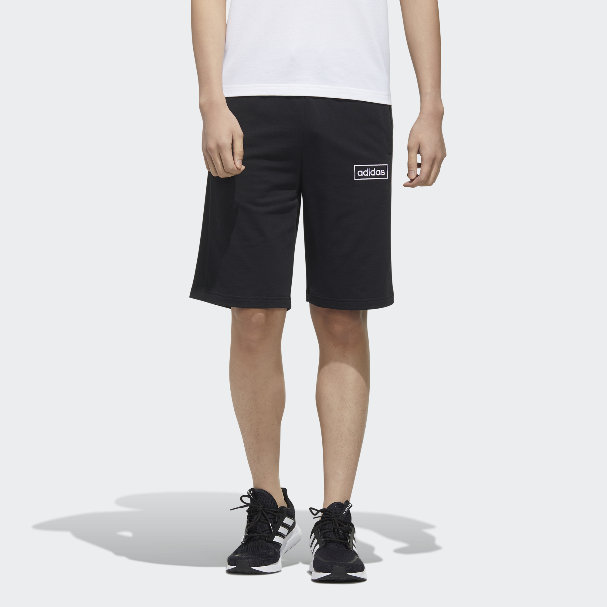 Мужские шорты adidas neo (черные) — фото 3