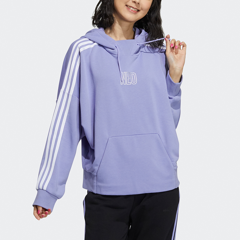 Женское худи adidas neo (бледно-фиолетовое) — фото 5