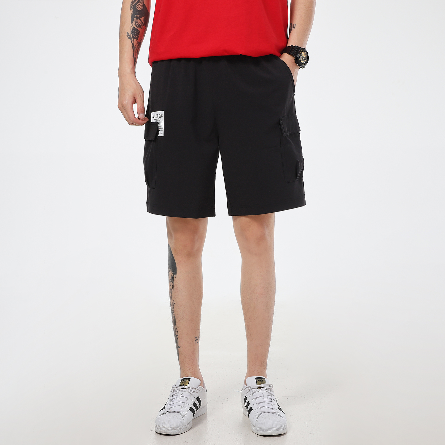 Мужские шорты adidas neo (черные) — фото 3