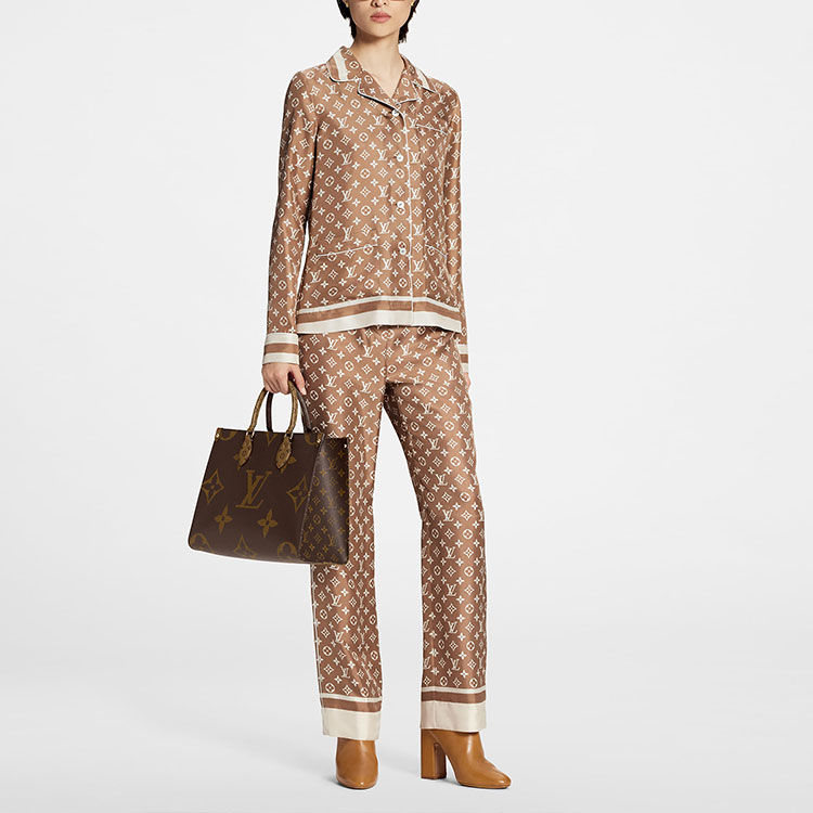 Женская рубашка Louis Vuitton SS23 (коричневая) — фото 3