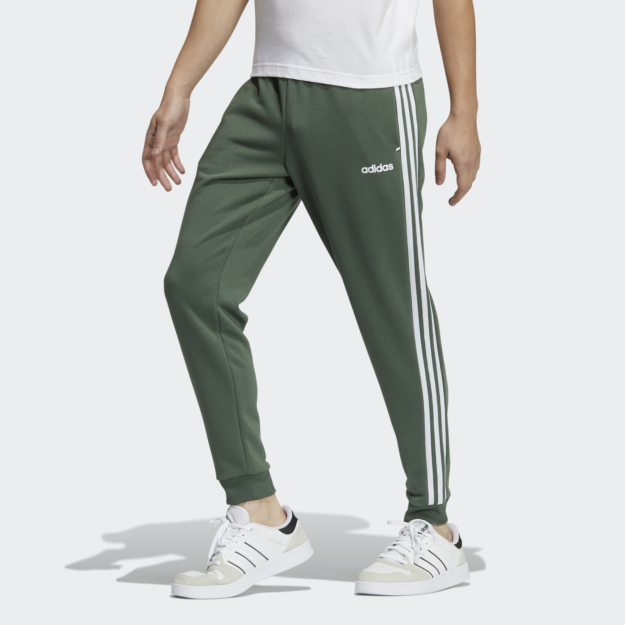 Мужские штаны adidas neo M Ce 3sq2 Kn Tp (зеленые) — фото 4
