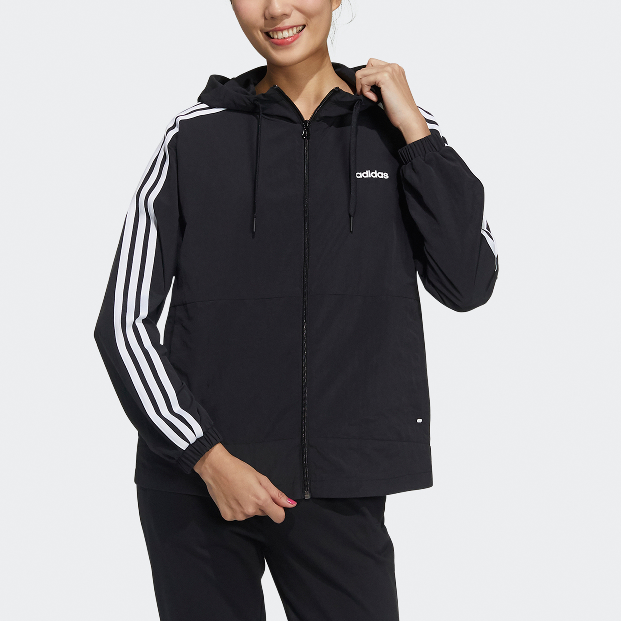 Женская куртка adidas neo (черная) — фото 4