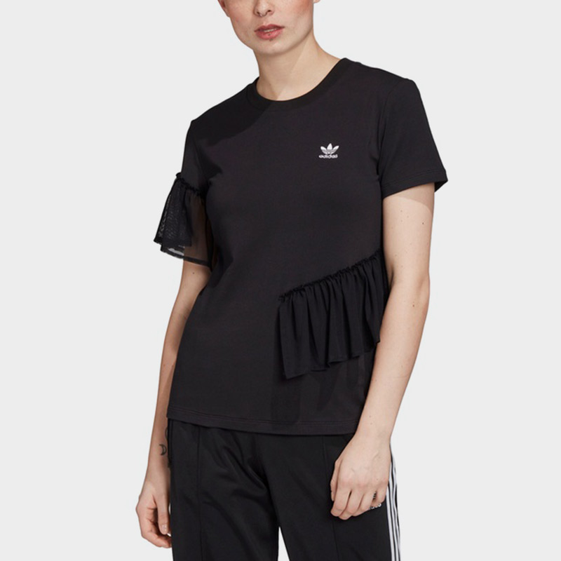 Женская футболка adidas originals Tulle Tee (черная) — фото 3