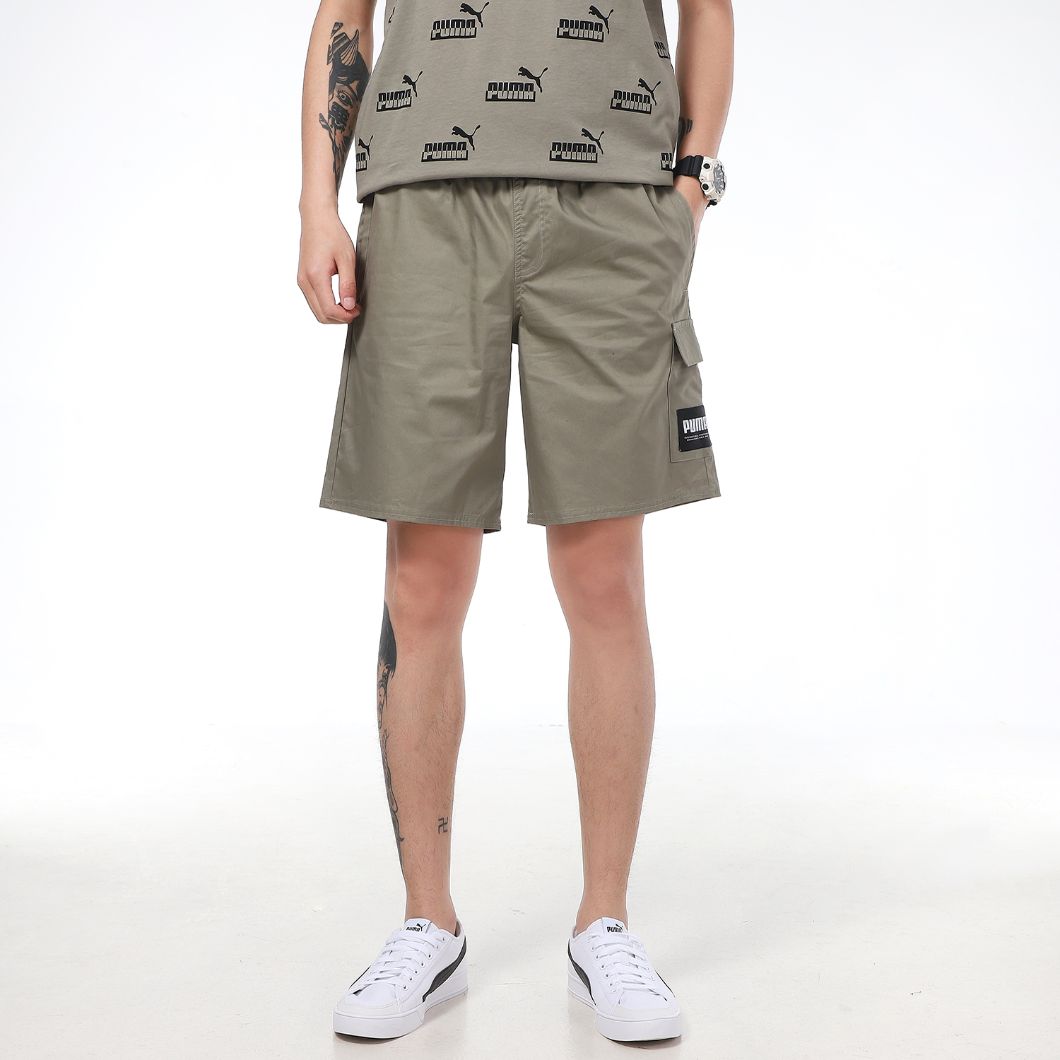 Мужские шорты PUMA Summer Court (серые) — фото 3