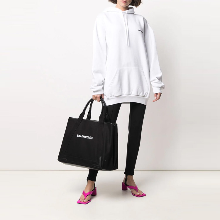 Женское худи Balenciaga SS21 Logo (белое) — фото 3