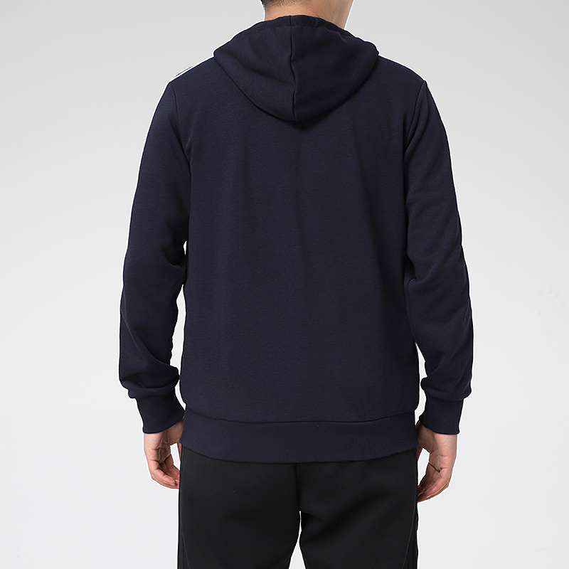 Мужская куртка adidas ESSENTIALS M 3S FT FZ HD (синяя) — фото 4