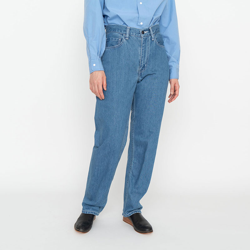 Джинсы nanamica Pockets Straight Denim Pants (синие) — Темно-синий — фото 4