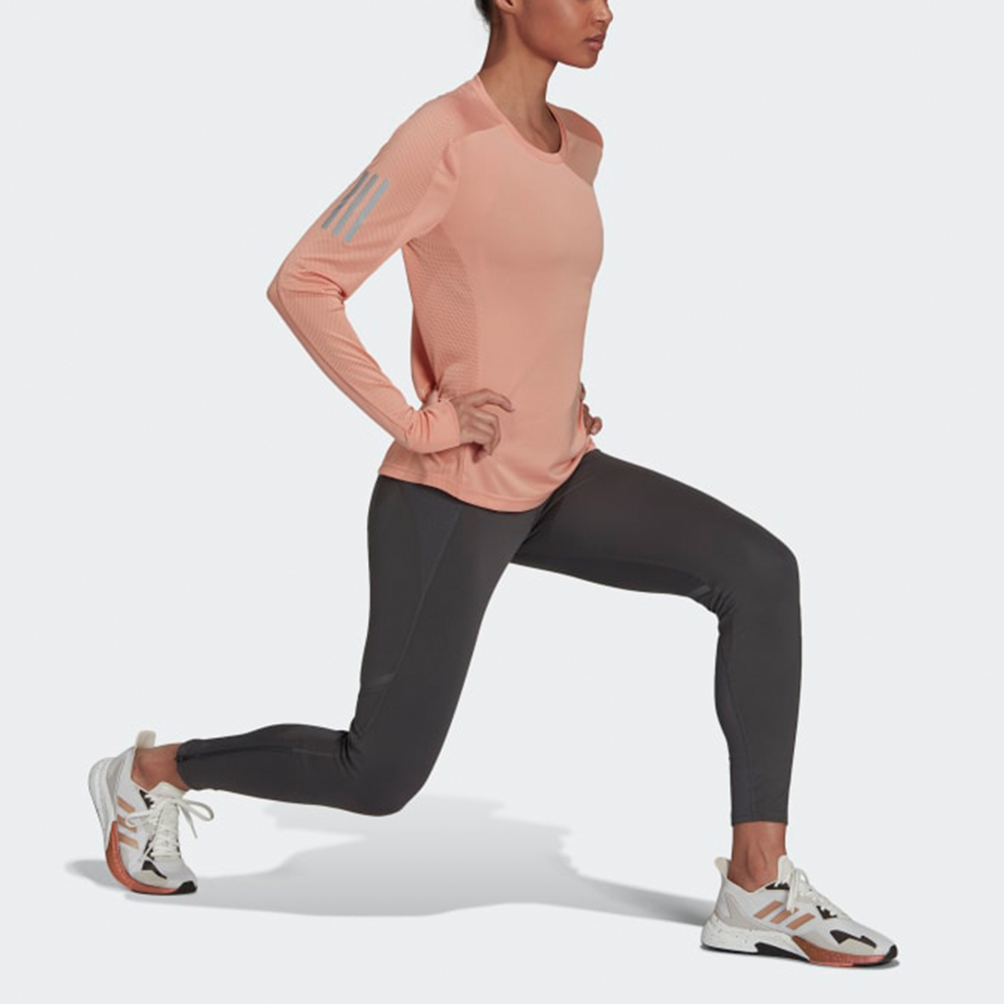 Adidas Raglan Sleeve Running T Shirt Women’s Pink