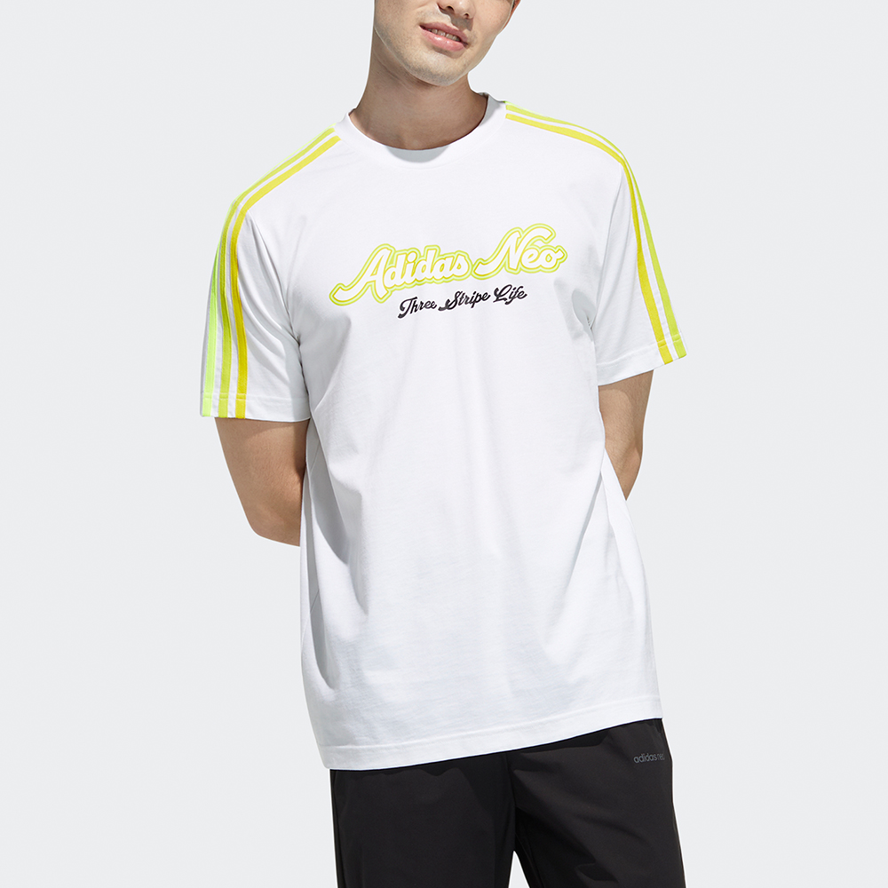 Мужская футболка adidas neo (белая) — фото 3