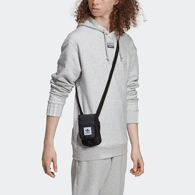 Мужское худи adidas originals (серое) — фото 4