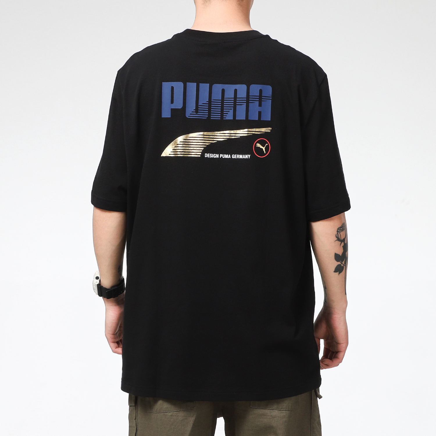 Мужская футболка PUMA T (черная) — фото 4