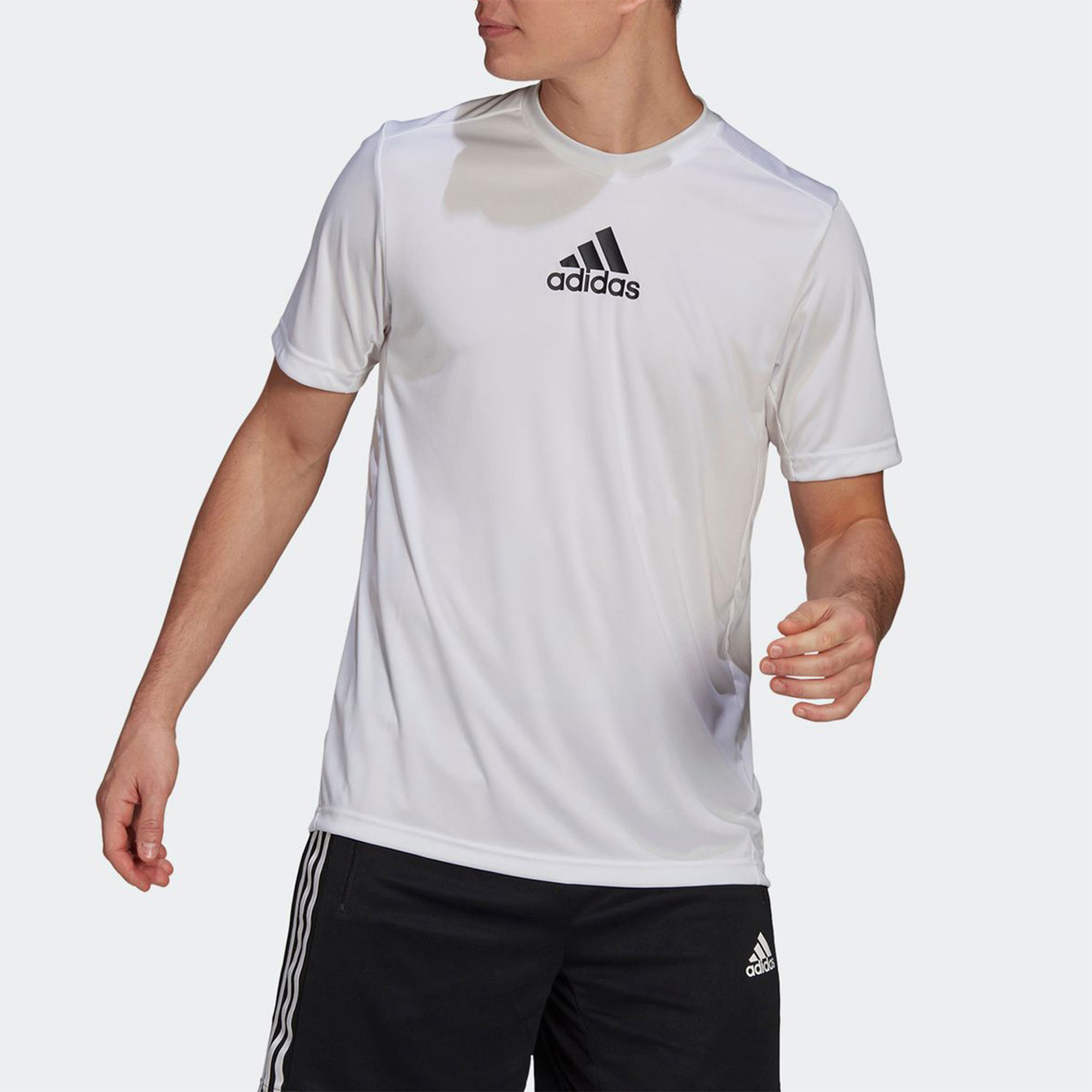 Мужская футболка adidas (белая) — фото 2
