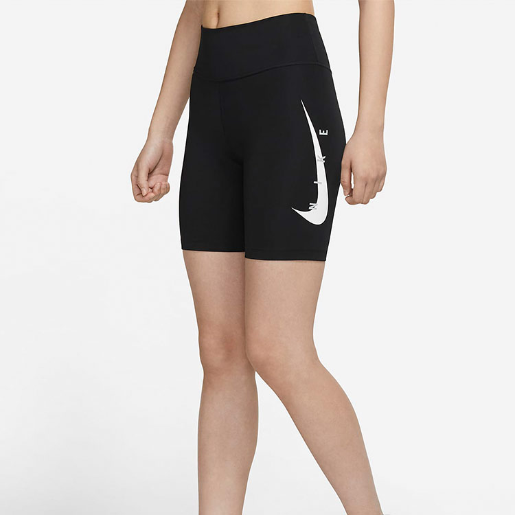 Женские шорты Nike As W Nk Swoosh Rn Tght Shrt 7 (черные) — фото 6