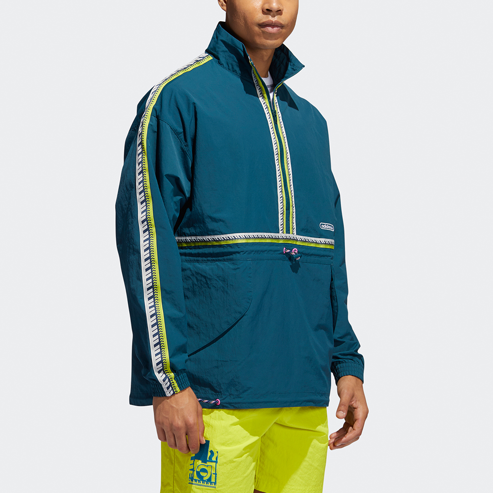 Мужская куртка adidas originals Taped Anorak (зеленая) — фото 3