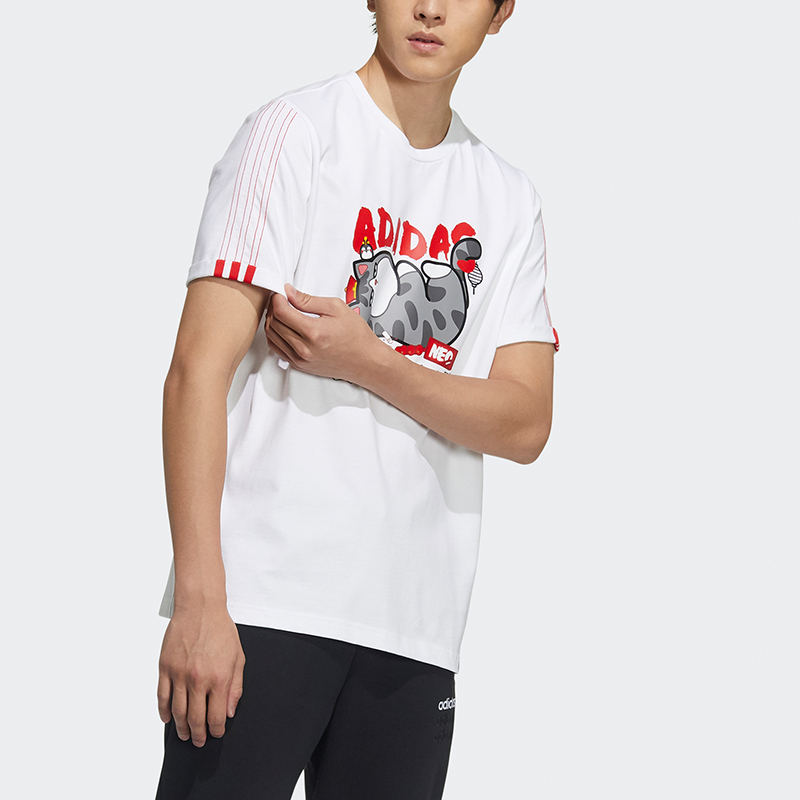 Мужская футболка adidas neo x CNY M Cny Ww Tee T (белый) — фото 5