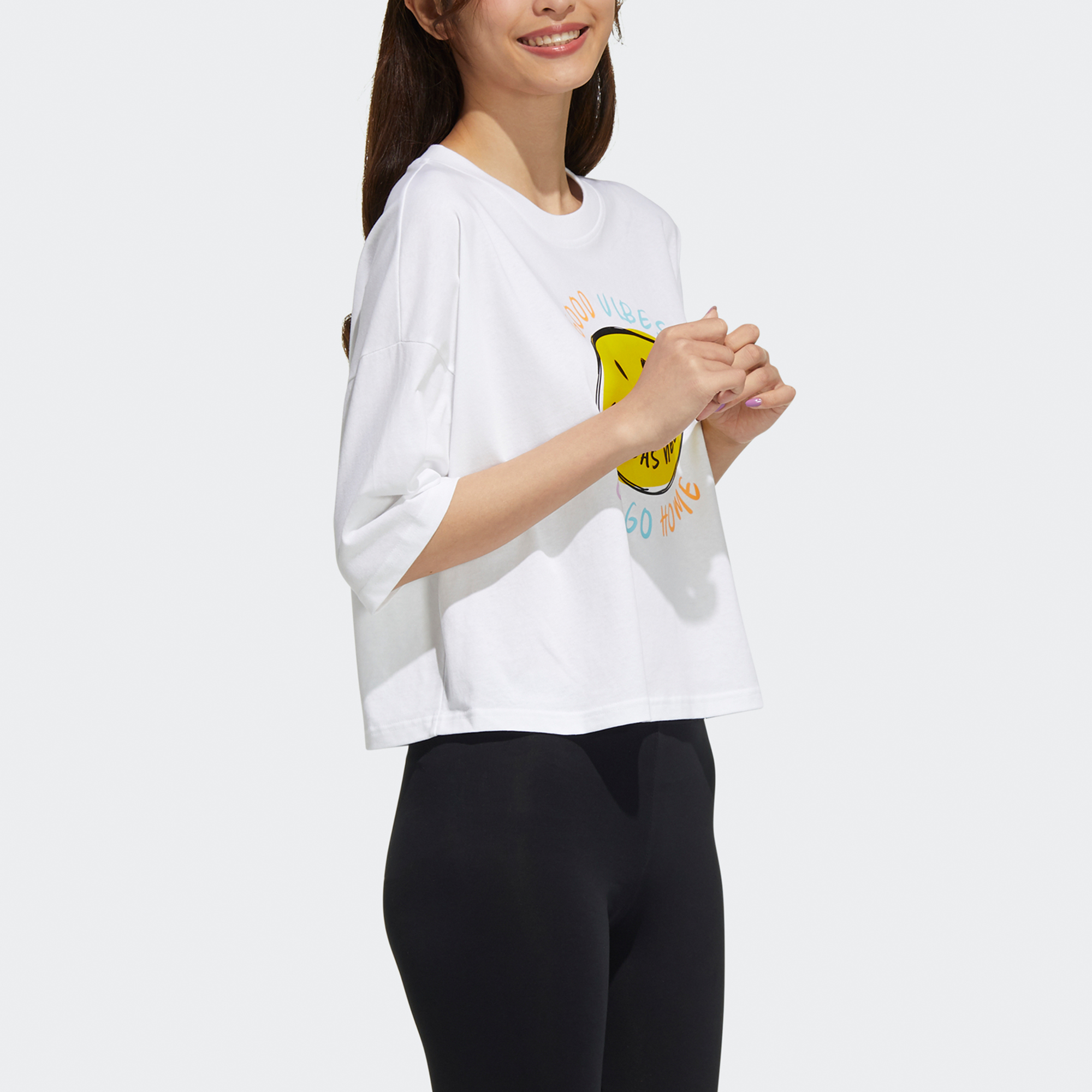 Женская футболка adidas neo (белая) — фото 4