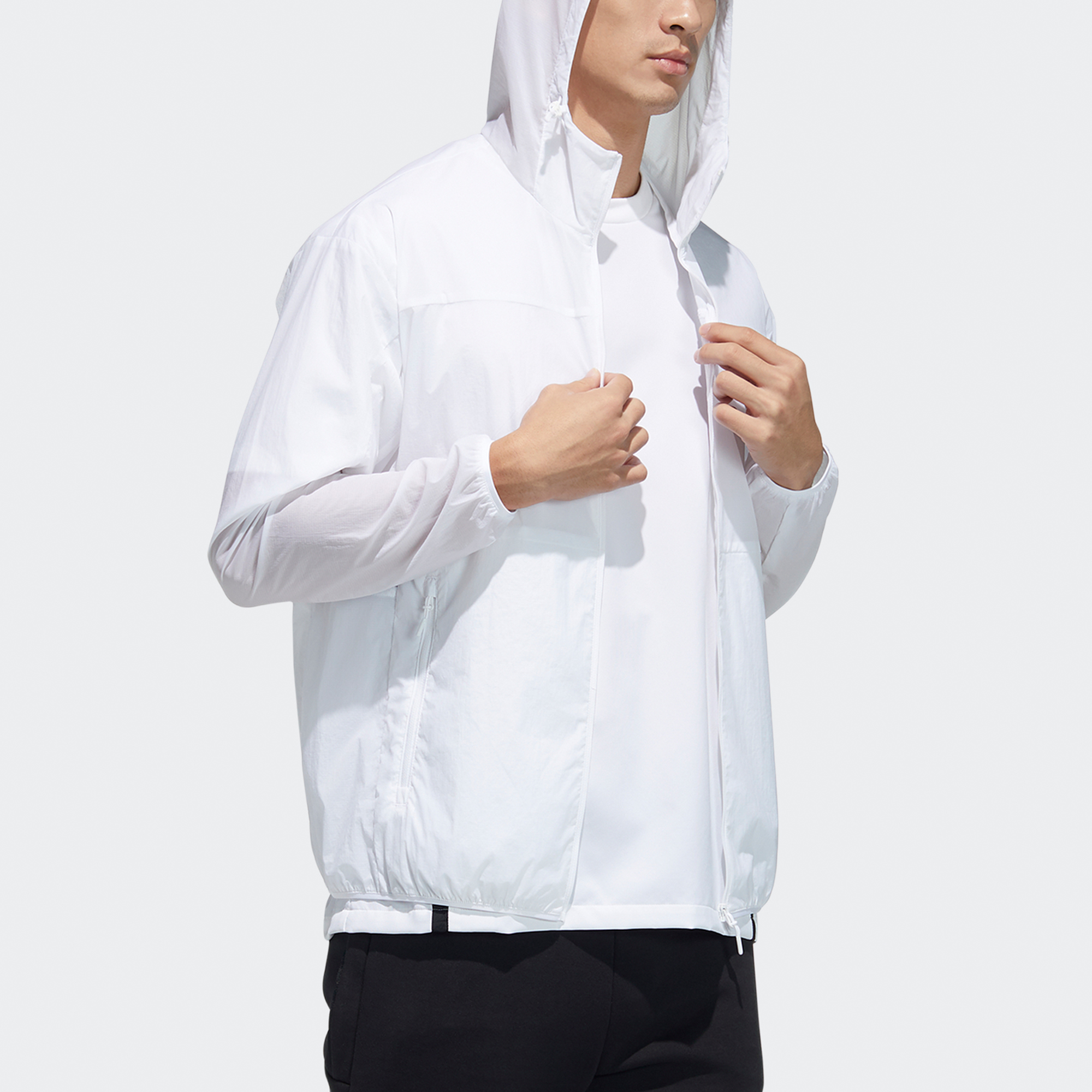 Мужская куртка adidas (белая) — фото 4