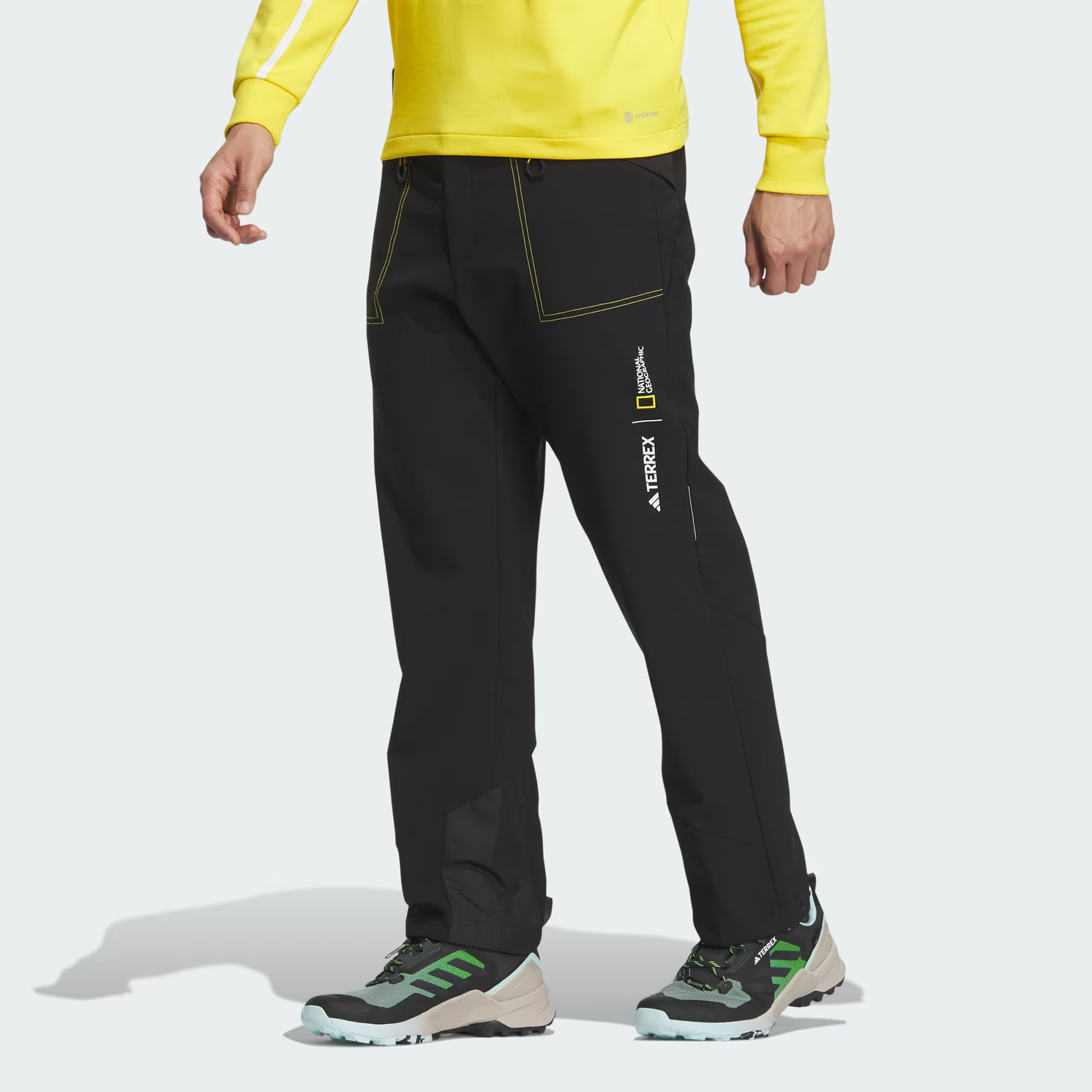 Adidas National Geographic Co Branded Section Sports Pants Men’s Black Moderate