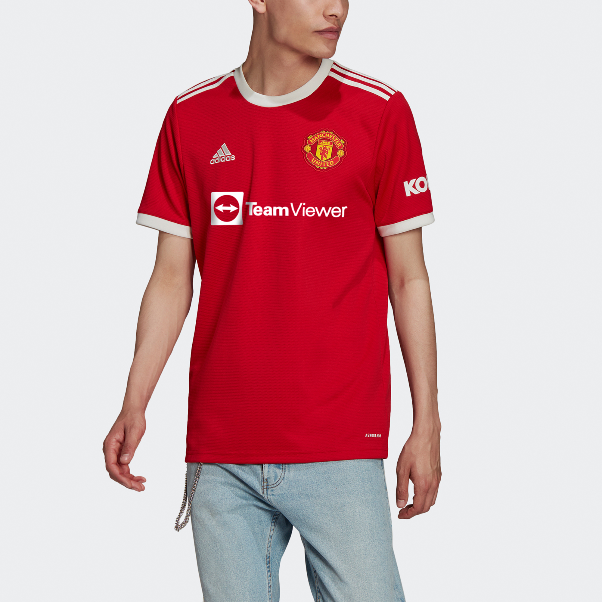 Adidas Manchester United Soccer Jerseys Men’s Red Moderate