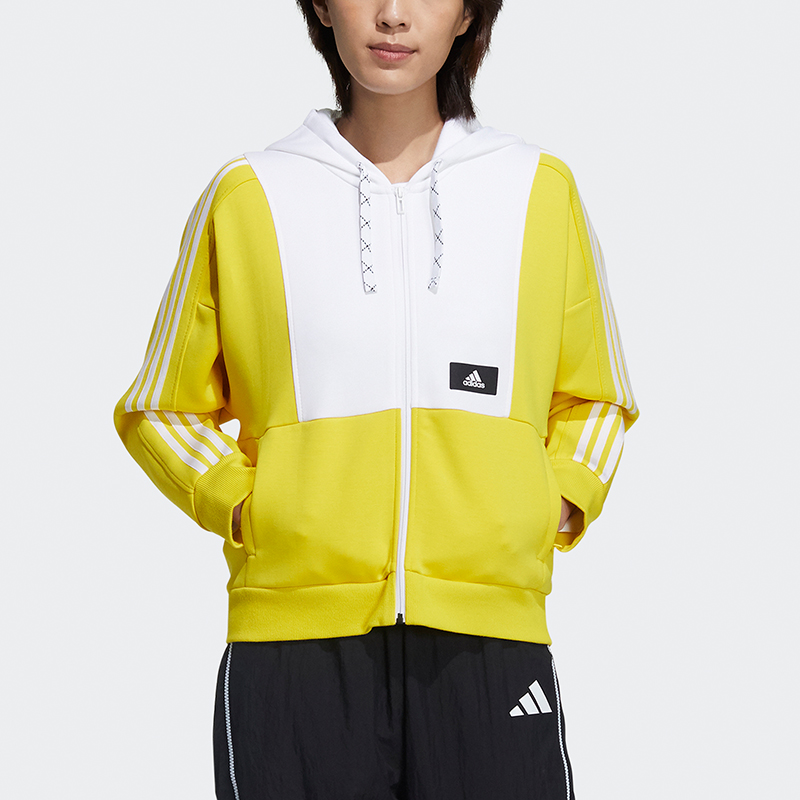 Женская куртка adidas Str Jkt Knit (желтая) — фото 5
