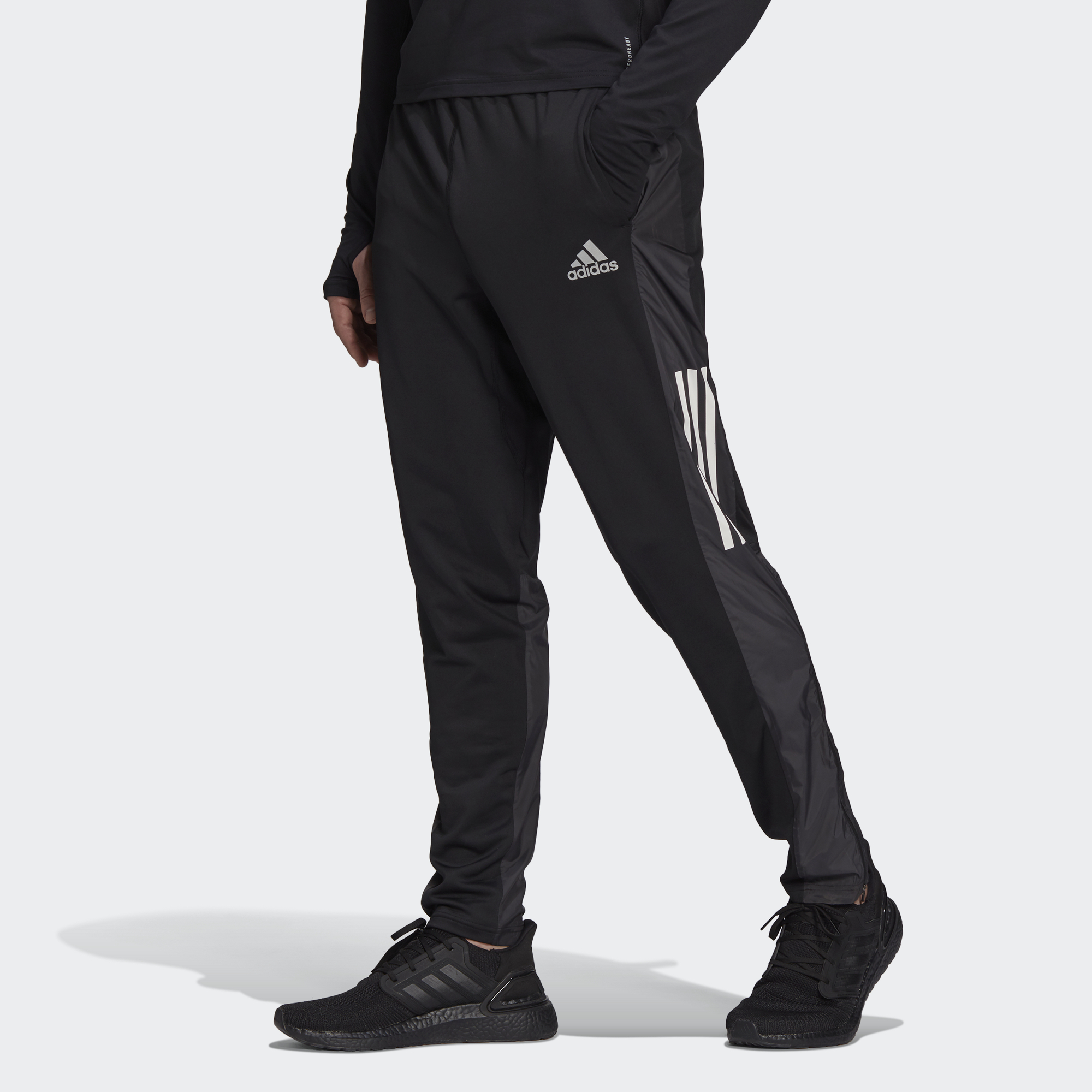 Adidas three-stripe panelled trousers