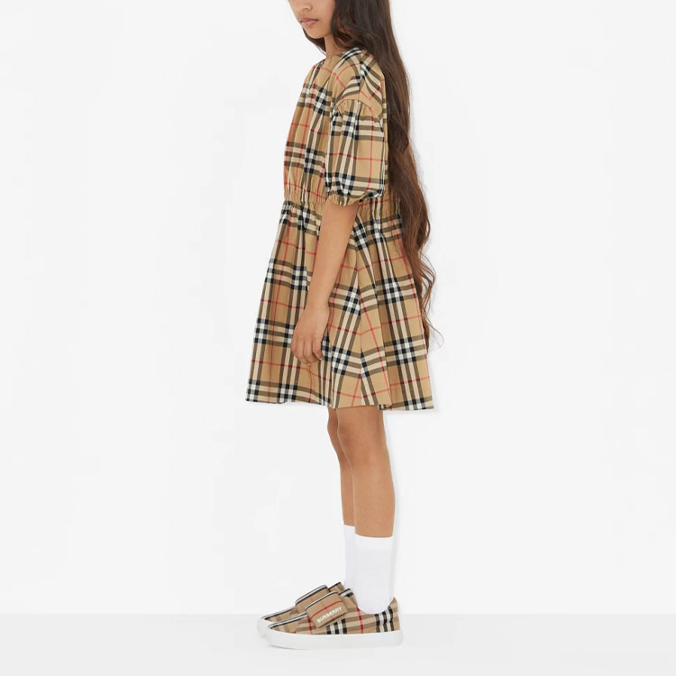 Платье Burberry Check Dress (коричневое) — фото 3