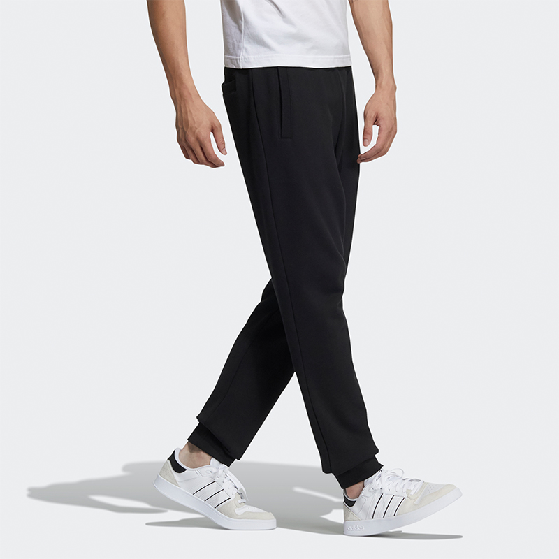 Мужские штаны adidas neo Logo (черные) — фото 5