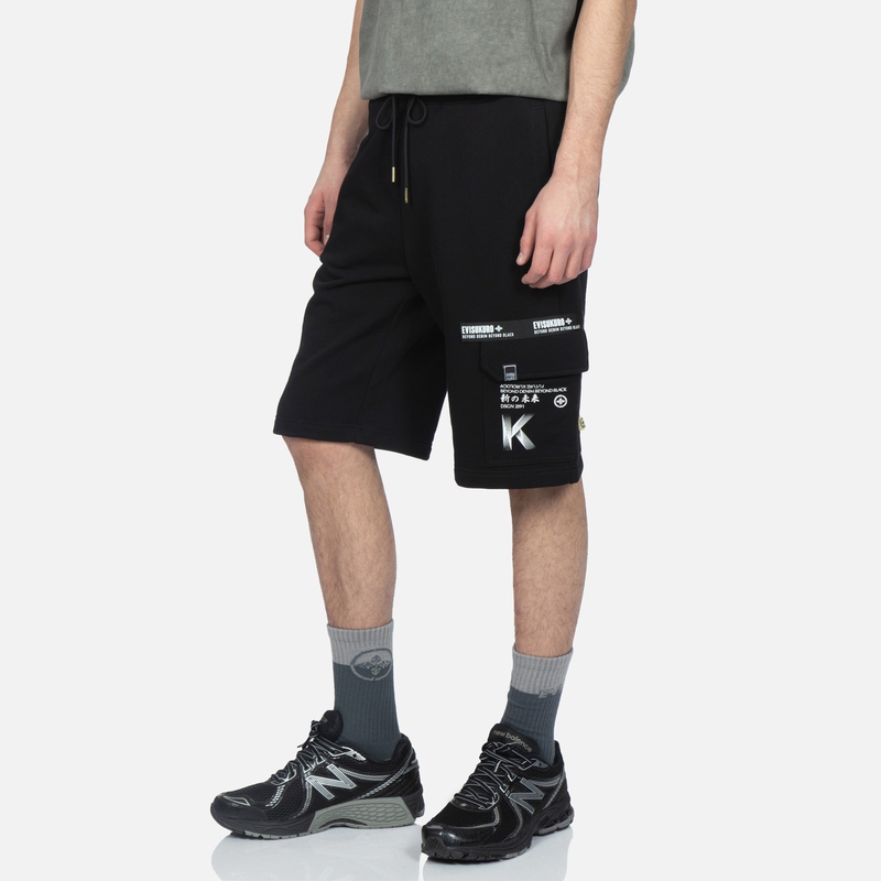 EVISU Sports Shorts Men’s Black Moderate
