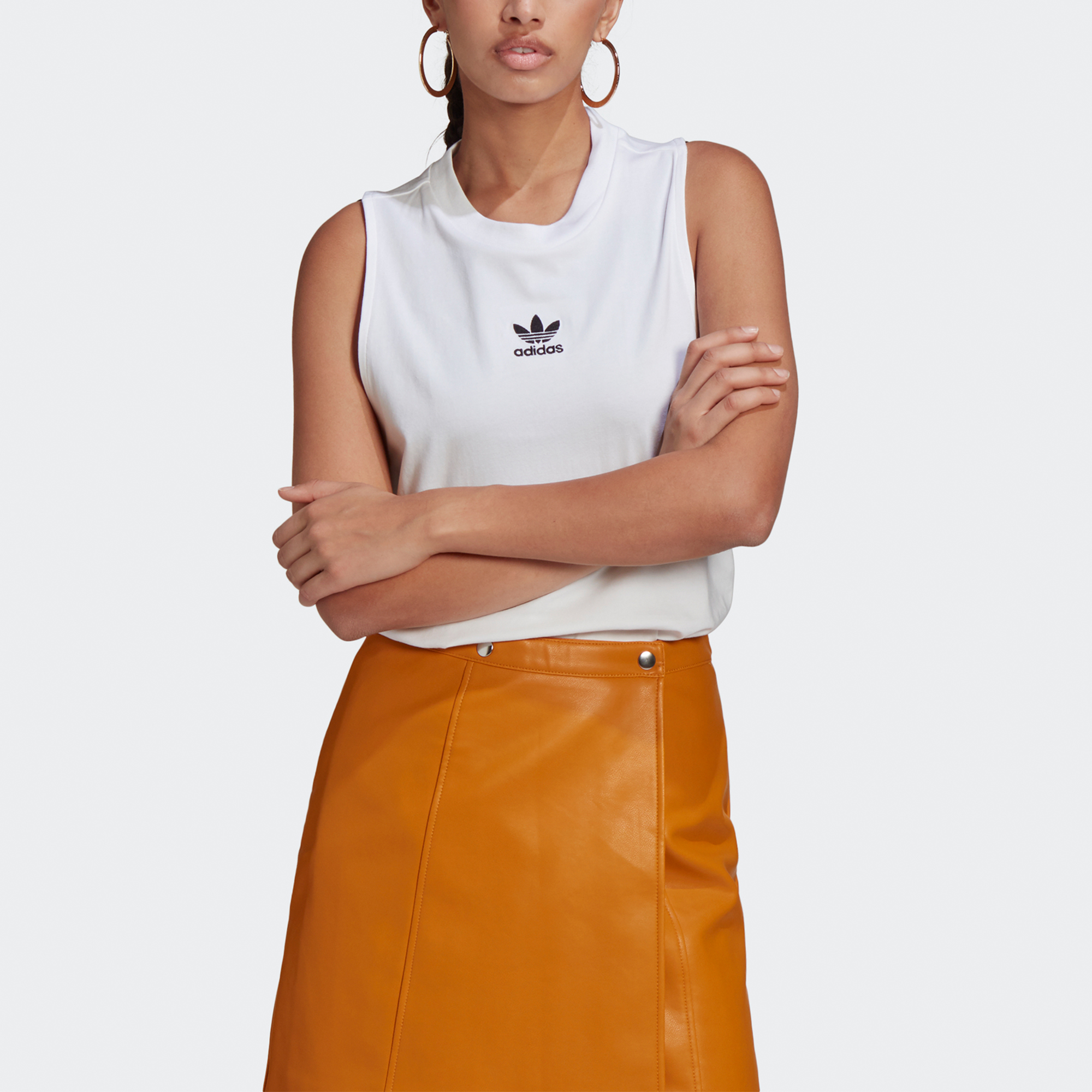 Женская майка adidas originals (белая) — фото 2