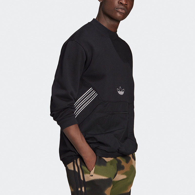 Мужское худи adidas originals Sprt Arc Crew (черное) — фото 4