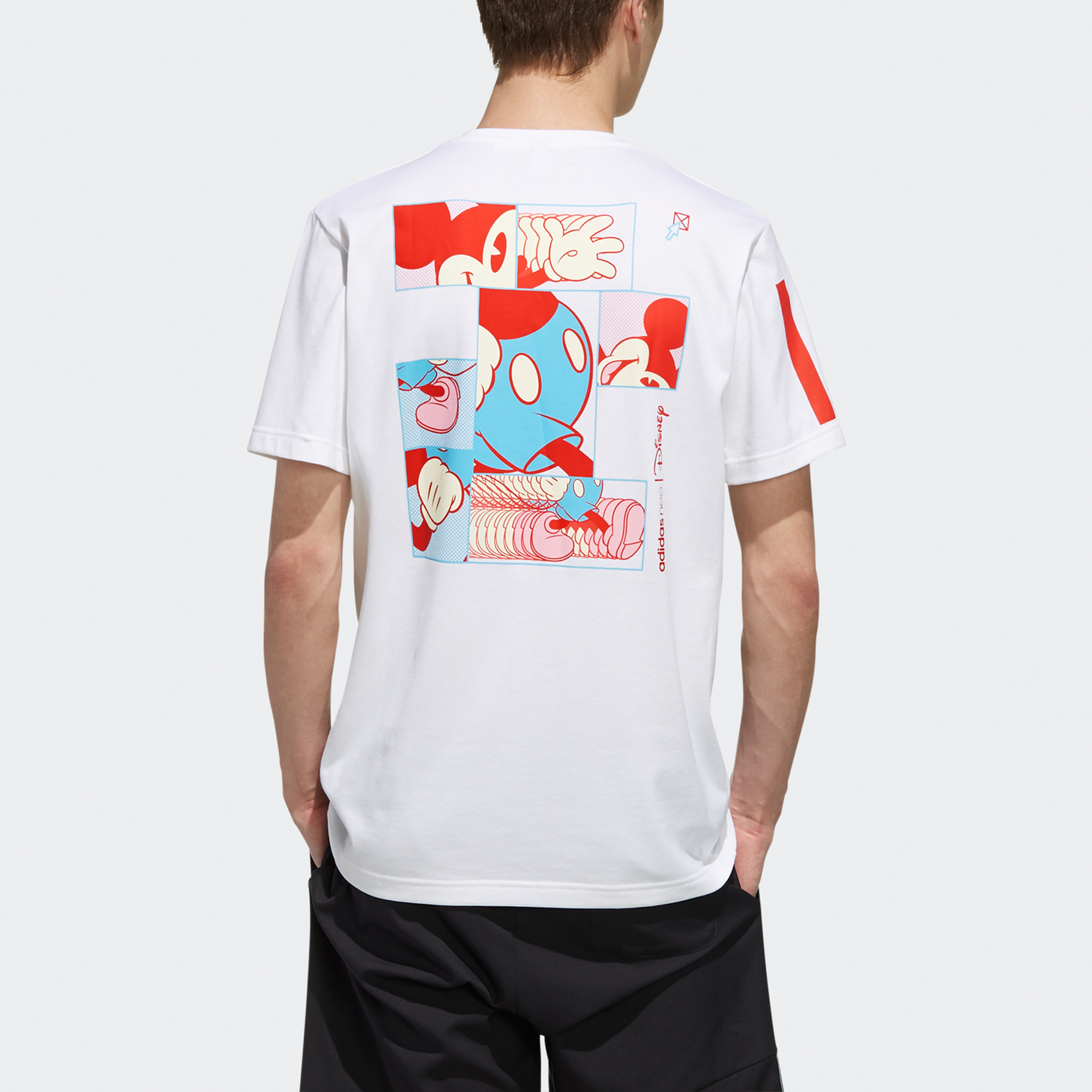 Мужская футболка adidas neo (белая) — фото 4