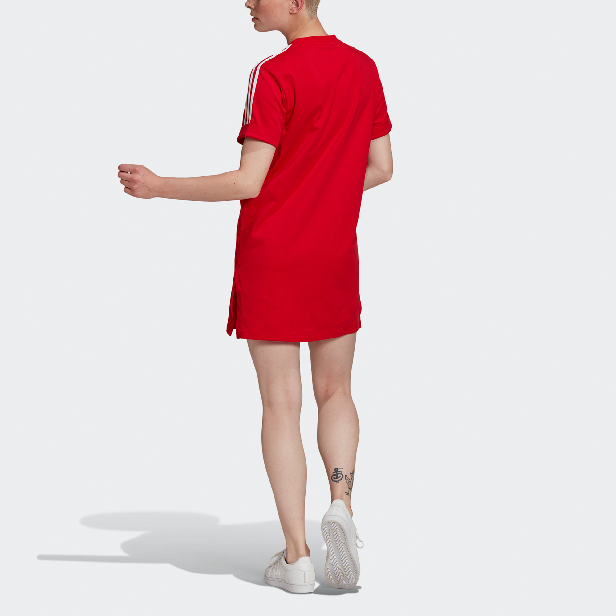 Женское платье adidas originals Tee Dress (красное) — фото 4