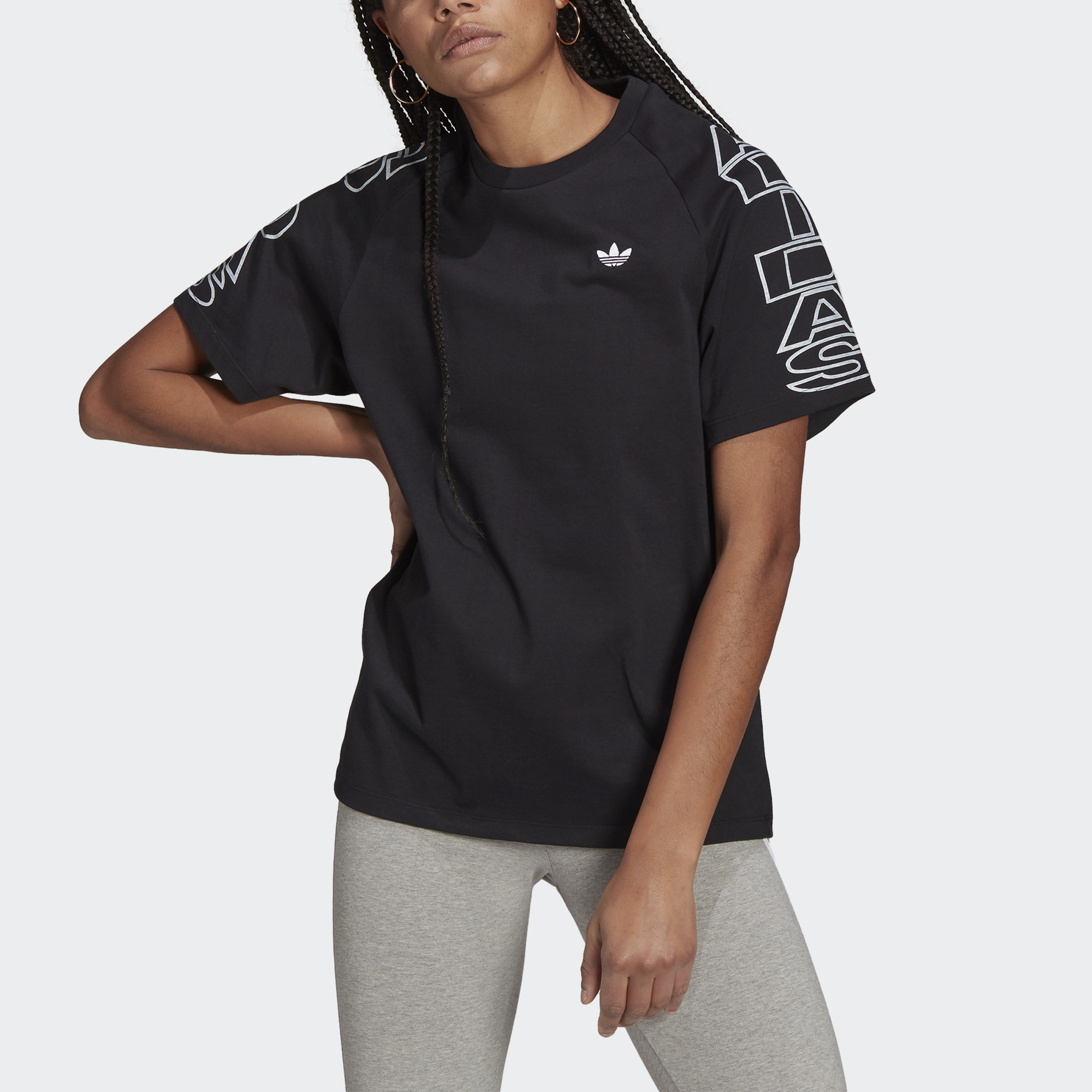 Женская футболка adidas originals Loose Tee (черная) — фото 2