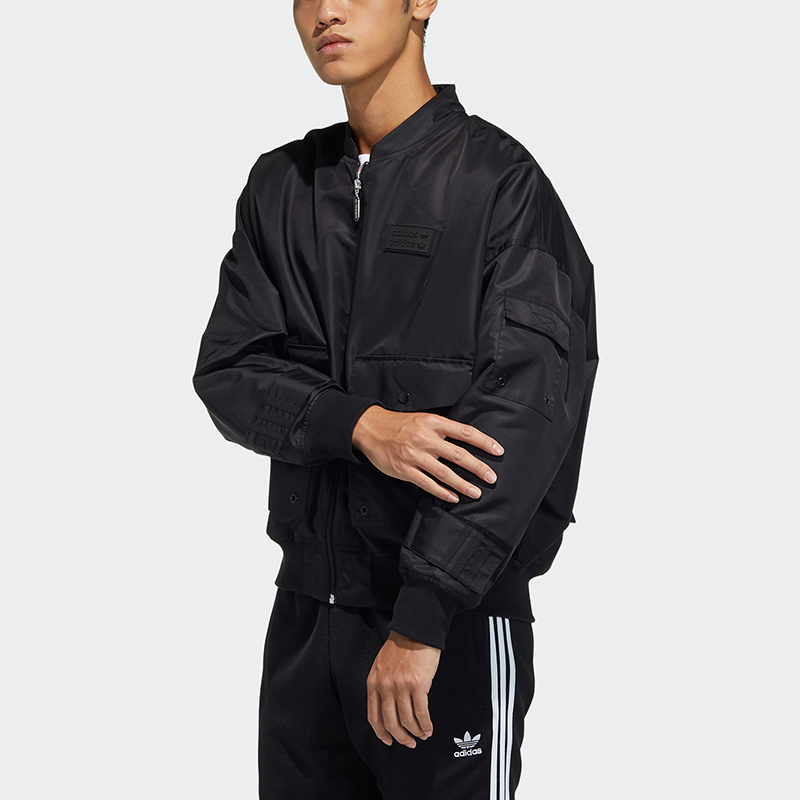 Мужская куртка adidas originals BOMBER (черная) — фото 2