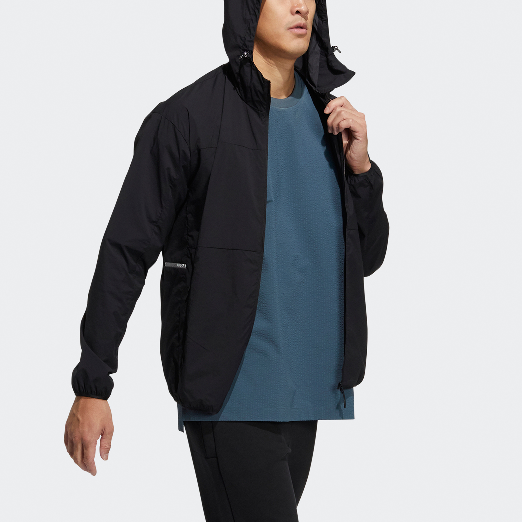 Мужская куртка adidas (черная) — фото 4