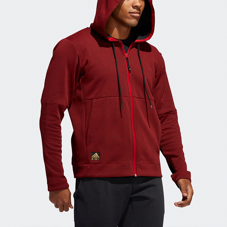 Мужская куртка adidas CNY CU Hoodie (красная) — фото 5