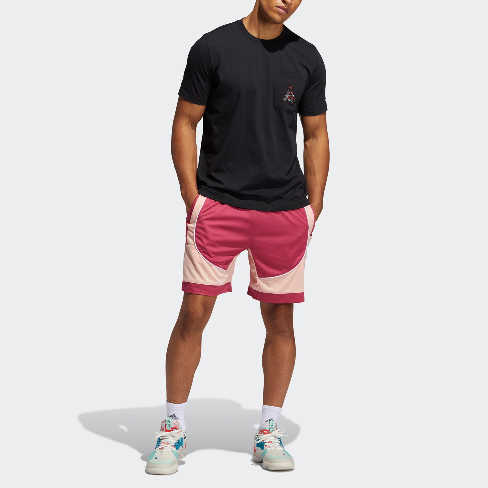 Мужская футболка adidas Harden Avatar Pocket (черный) — фото 2