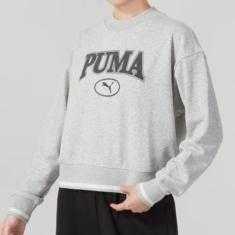 Женское худи PUMA Logo Sweatshirt (серое) — фото 2