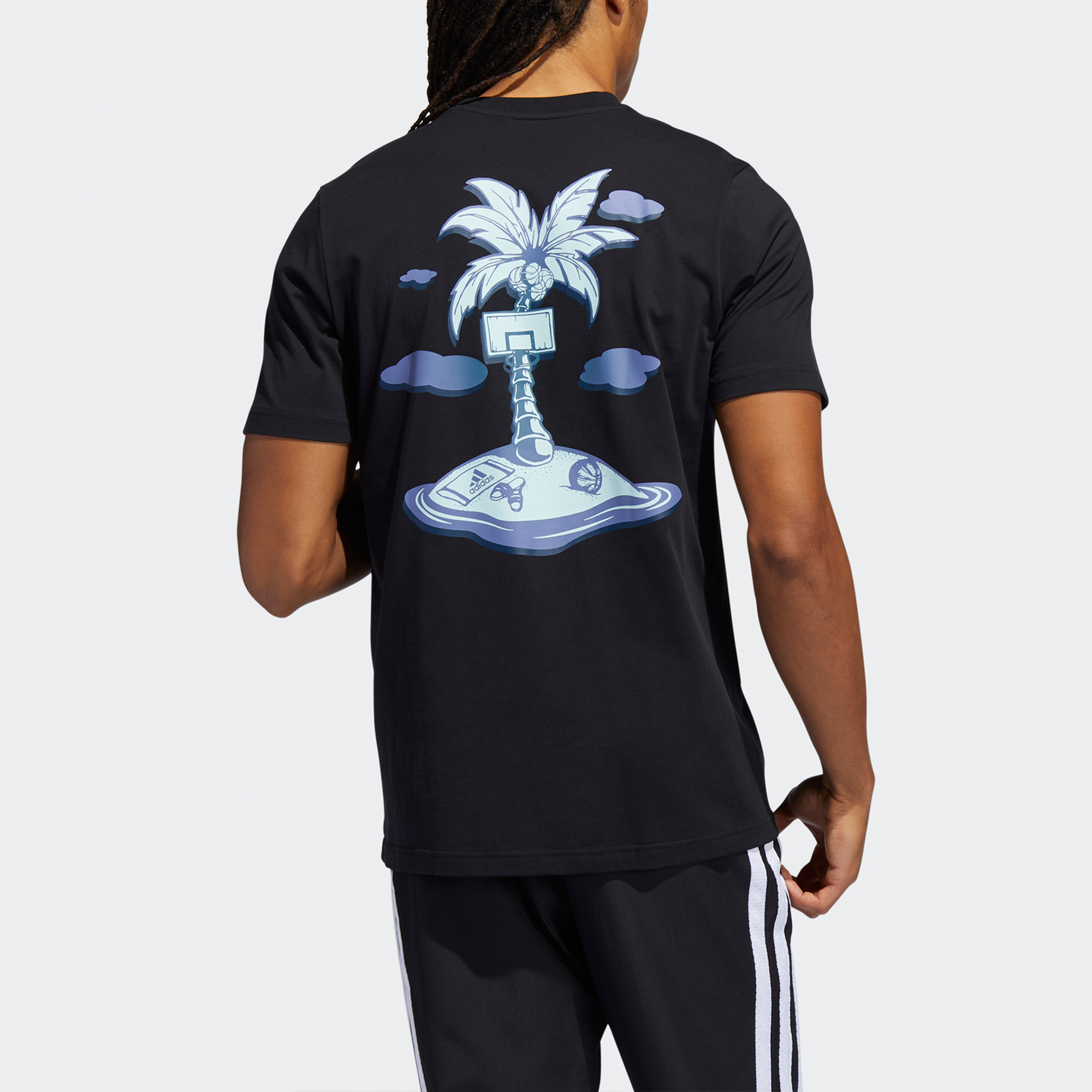 Мужская футболка adidas Summer Bck T (черный) — фото 3