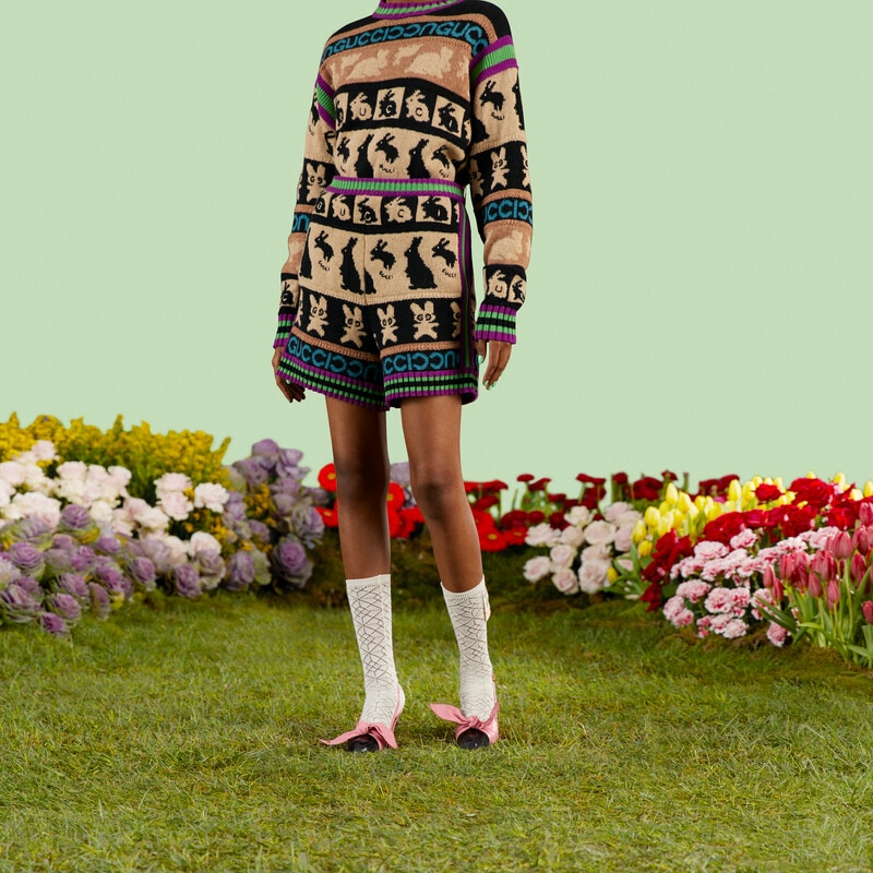 Женские шорты Gucci SS23 (коричневые) — фото 6