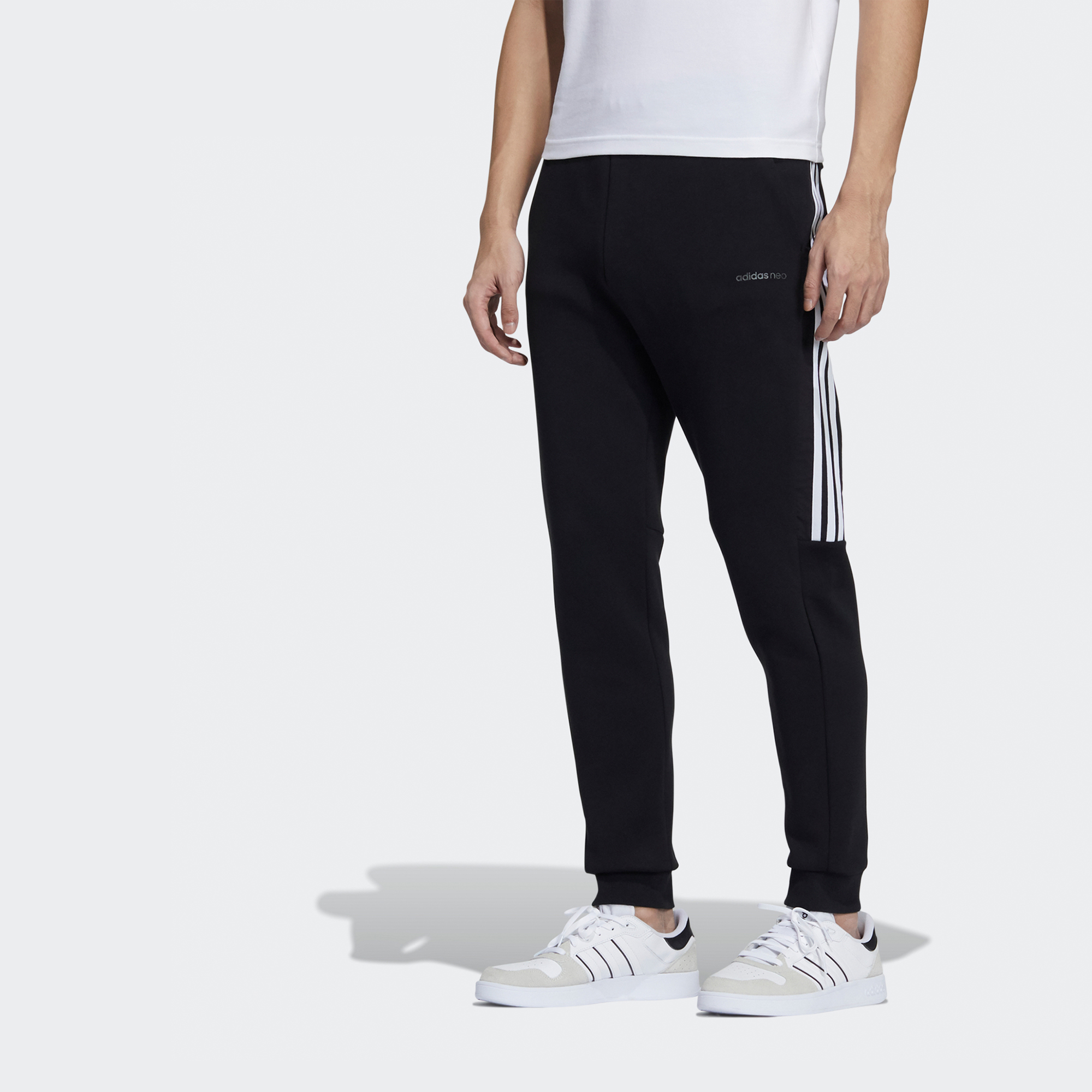 Мужские штаны adidas neo (черные) — фото 2