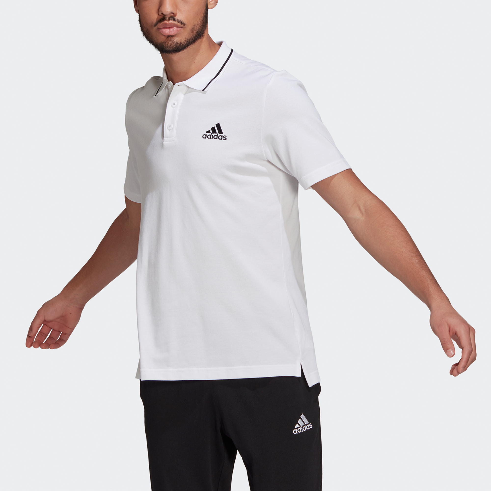 Мужская футболка adidas M Sl Pq Ps Logo (белая) — фото 2