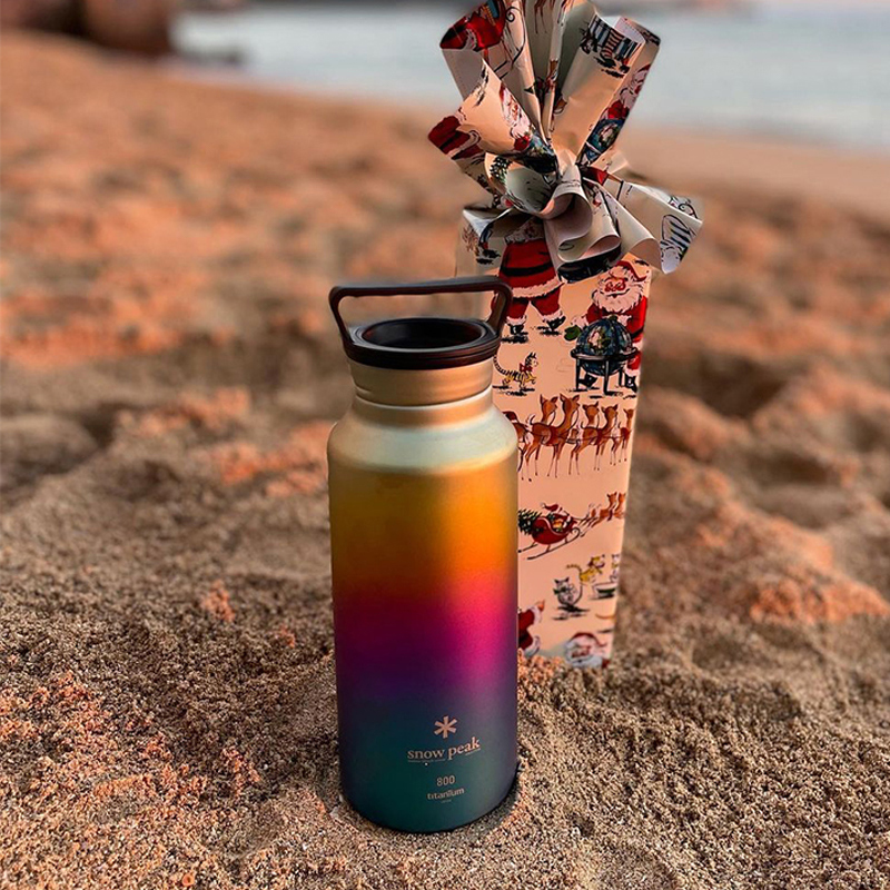 Snow Peak Outdoor Water Equipment Water Container 800ml Camping Titanium 80*230mm
