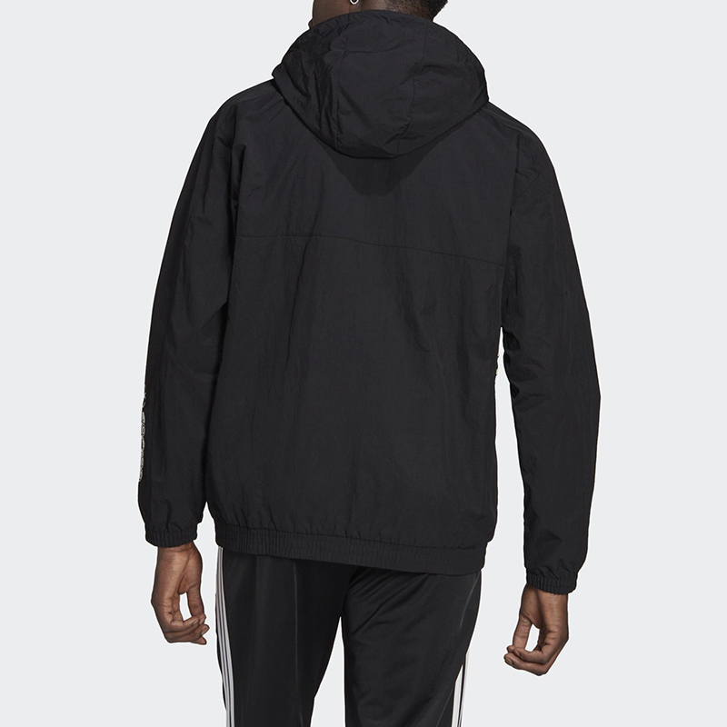 Мужская куртка adidas SPRT Arc Windbreaker (черная) — фото 3